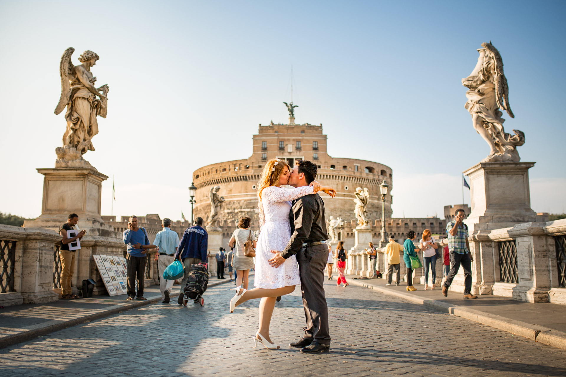 Sposi a Castel Sant'Angelo,Roma.