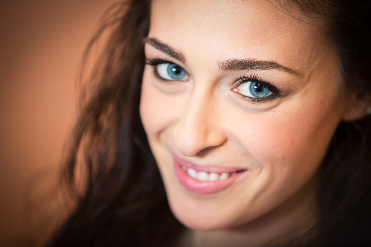 Sguardo della sposa.